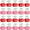 SUNNYCLUE 40Pcs 2 Colors Light Gold Plated Alloy Enamel Pendants FIND-SC0013-20-1