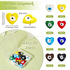 Cheriswelry 16Pcs 8 Colors Handmade Evil Eye Lampwork Pendants LAMP-CW0001-08-12