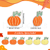 6Pcs 2 Colors Halloween Theme Pumpkin Shape Polyester Clothing Patches PATC-FG0001-25-2