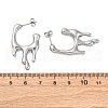 304 Stainless Steel Stud Earrings EJEW-B108-16P-5