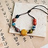 Ceramic Beads Braided Bead Bracelets FS-WGF5CE7-02-1