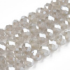 Electroplate Glass Beads Strands EGLA-A034-J8mm-A15-1
