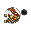 Poker Black Alloy Brooches JEWB-I030-11E-3