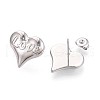 304 Stainless Steel Stud Earrings EJEW-T047-07P-2