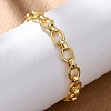 Brass Oval Link Chain Bracelets for Women Men X-BJEW-K273-06G-2