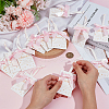 30Pcs Polyester Bowknot & Paper Card Pendant Decoration HJEW-OC00028-02-3