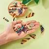 16Pcs 8 Styles Transparent Resin & Walnut Wood Big Pendants RESI-TA0001-84-6