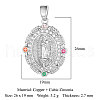 Brass Micro Pave Colorful Cubic Zirconia Pendants ZIRC-OY001-03P-2