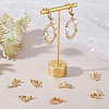 Beebeecraft 12Pcs Brass with Crystal Rhinestone Clip-on Earring Findings KK-BBC0010-60-4