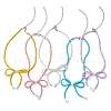 Bowknot 304 Stainless Steel Necklaces NJEW-JN04670-1