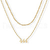 304 Stainless Steel Figure Pendant Double Layer Necklaces for Women FS-WGF1C2D-04-2