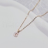 Alloy White Enamel Initial Pendant Necklaces WG51722-05-1