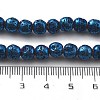 Electroplated Natural Lava Rock Beads Strands G-A251-B01-01E-4