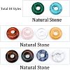  10Pcs 10 Styles Natural & Synthetic Gemstone Pendants G-NB0003-91-6