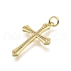 Brass Micro Pave Cubic Zirconia Pendants KK-Z100-29G-2