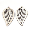 Undyed Wood Big Pendants WOOD-T008-34-2