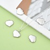 Tarnish Resistant 304 Stainless Steel Stamping Blank Tag Heart Pendants X-STAS-R063-02-5