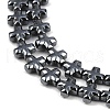 Electroplated Synthetic Non-magnetic Hematite Beads Strands G-K375-E02-01-2