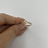 Brass Micro Pave Clear Cubic Zirconia Finger Rings FS-WGE303B-01-1