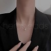 Teardrop Brass Pave Clear Cubic Zirconia Pendant Necklaces for Women FS-WGA1EE7-01-1