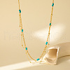 Brass & Round Glass Seed Beaded Tassel Waist Belly Chains for Women FS-WGA0075-01-2