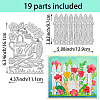 Fence Theme Carbon Steel Cutting Dies Stencils DIY-WH0309-1483-2