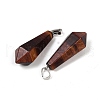 Dyed & Heated Natural Red Tiger Eye Pointed Pendants G-I314-02P-11-5