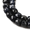 Natural Black Sapphire Beads Strands G-G259-C02-4x4mm-4