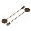 Brass Lapel Pin Base Settings KK-WH0045-025B-S-2