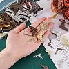   96Pcs 12 Styles Alloy & Iron Corner Guards for Notebook OFST-PH0001-04-3