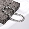 Tarnish Resistant Unisex 304 Stainless Steel Curb Chain/Twisted Chain Bracelets X-STAS-D0002-40P-1