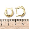 Teardrop Brass Micro Pave Clear Cubic Zirconia Hoop Earrings EJEW-D311-109G-3