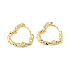 304 Stainless Steel Hammered Heart Hoop Earrrings EJEW-U065-02A-G-2