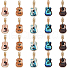 SUNNYCLUE 40Pcs 5 Colors Rack Plating Golden Tone Alloy Pendants ENAM-SC0005-16-1