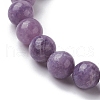 Natural Lilac Jade Stretch Bracelets BJEW-JB10092-04-4