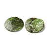 Spray Painted Natural Akoya Shell Charms SHEL-F007-15A-07-3