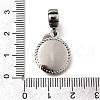 304 Stainless Steel Flat Round Loving Aunt European Dangle Charms STAS-L284-04AS-3
