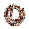 Natural Shoushan Stone Beads Strands G-N346-02B-07-3