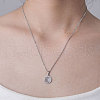 201 Stainless Steel Hollow Leaf Pendant Necklace NJEW-OY001-22-2