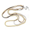 304 Stainless Steel Multi Layered Flat Snake Chain Necklaces NJEW-H043-14MC-1