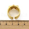 Brass Micro Pave Clear Cubic Zirconia Cuff Rings for Women RJEW-H248-08G-01-5
