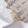 Brass Micro Pave Clear Cubic Zirconia Cuff Finger Rings RJEW-G337-32G-1