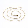 304 Stainless Steel Singapore Chain Necklaces X-MAK-L015-25C-2