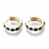 Brass Huggie Hoop Earrings EJEW-S209-05A-3