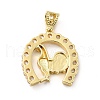 Brass Micro Pave Cubic Zirconia Pendants KK-H433-28G-2