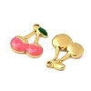304 Stainless Steel Enamel Pendants STAS-V015-48G-B-2