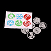 Flat Round Frame Carbon Steel Cutting Dies Stencils X-DIY-F036-36-1