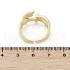 Brass Micro Pave Cubic Zirconia Cuff Rings for Women RJEW-S400-08G-5