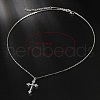 Cubic Zirconia Cross Pendant Necklace ZV5438-2-3