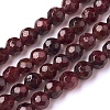 Natural Garnet Beads Strands X-G-J376-36B-4mm-1